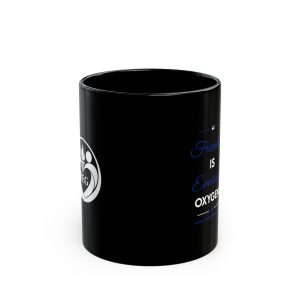 Friendship Is Emotional Oxygen Mug | Black Ceramic Coffee Cup